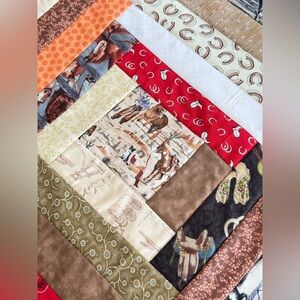 Horse Cowgirl western table runner handmade
